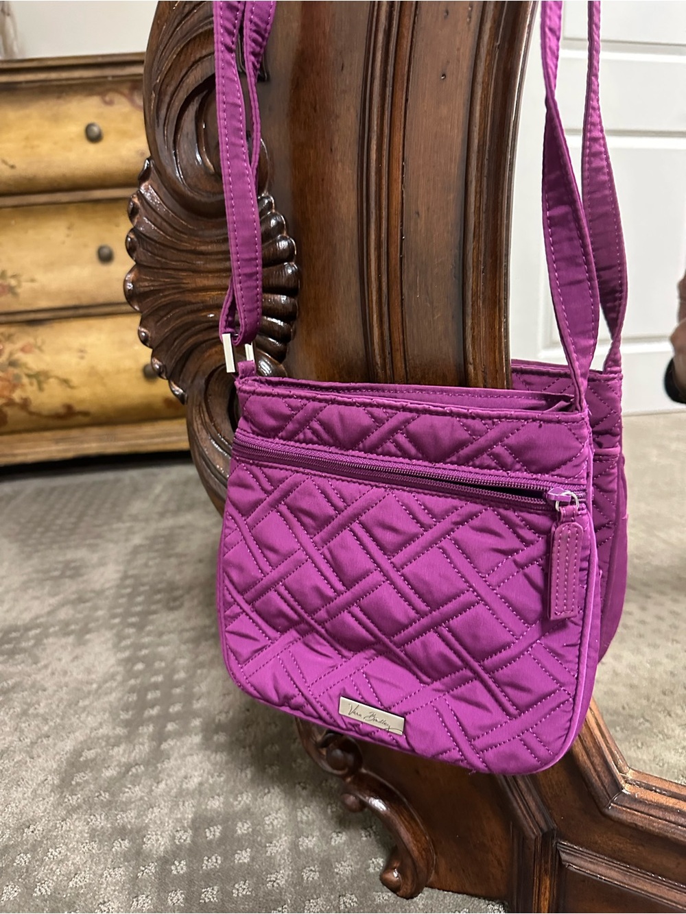 Vera Bradley Magenta Quilted Crossbody Bag